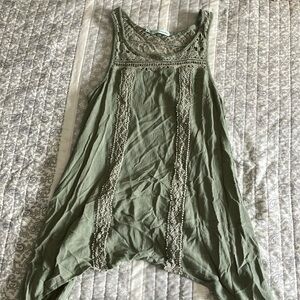 Maurices Green Sleeveless Crochet Top